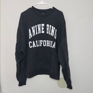 Anine Bing Black California Arch Logo Sweatshirt